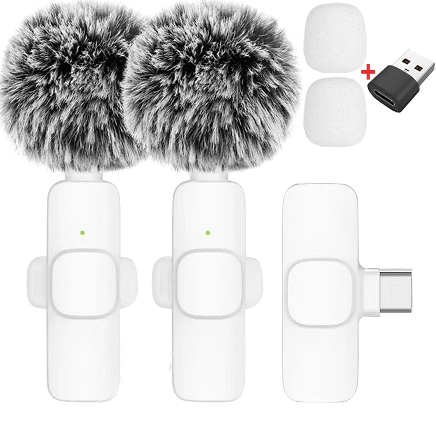 Wireless Lavalier Mic Kit for phones, cameras, laptops