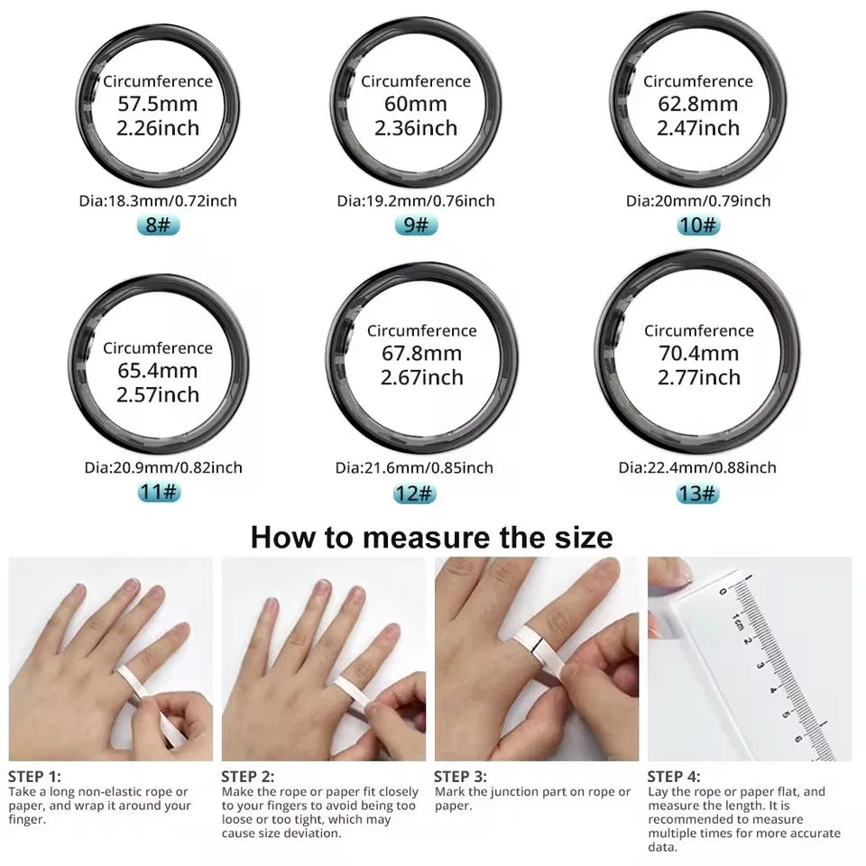 Smart Health Ring w/ Charging Case
